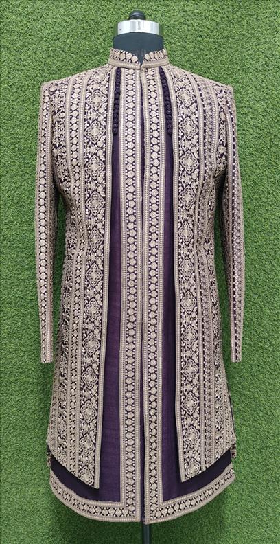 SH7260  SHERWANI , INDO WESTERN , NAWABI Jain Collections [Charni Road]