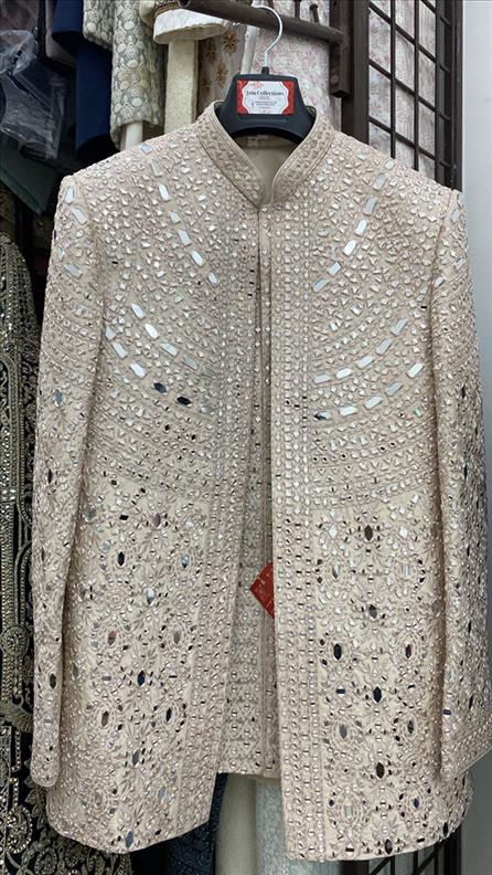 SH7477  SHERWANI , INDO WESTERN , NAWABI Jain Collections [Charni Road]