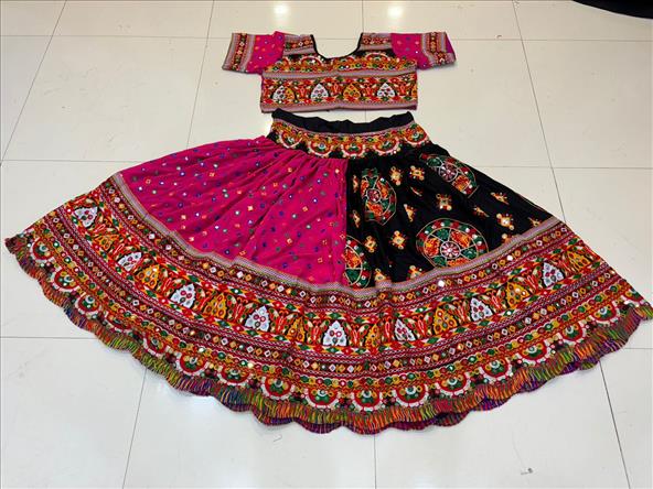 5894 NEW BLACK RANI TIKKI CHANIYA CHOLI  CHANYACHOLI K B Dresswala